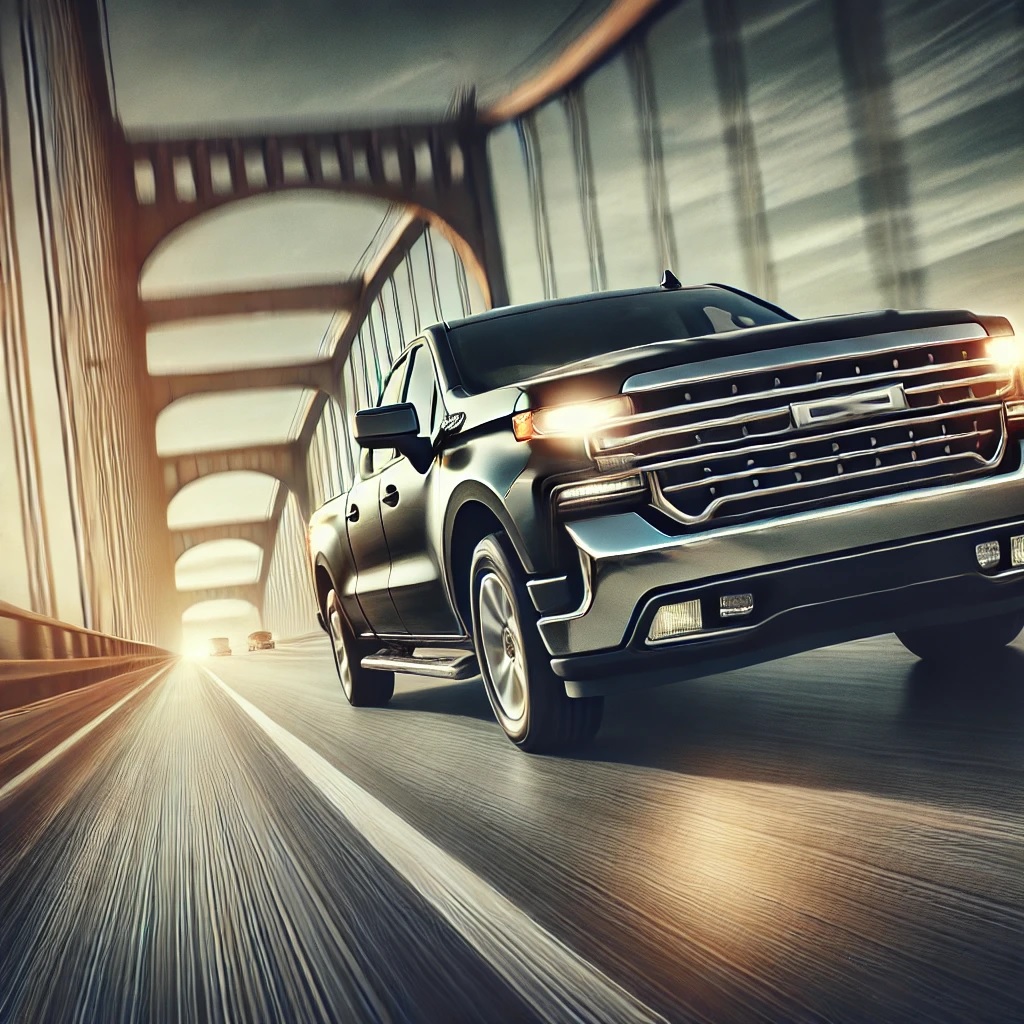 thuê xe bán tải cần thơ- xe bán tải bích long đang chạy trên cầu cần thơ